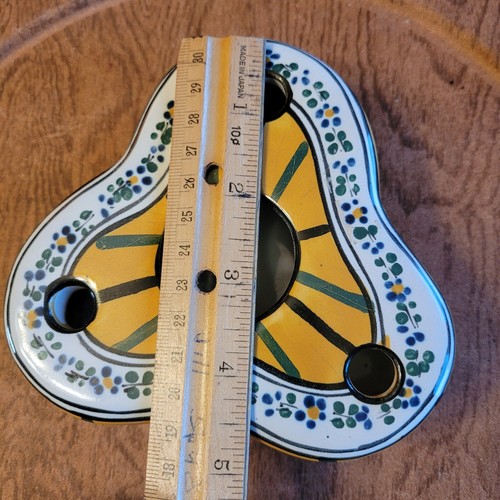 Vintage Art Decò porcellana francese Faience Encrier o calamaio triangolare anni '30 /LEGGI - Foto 18 di 24