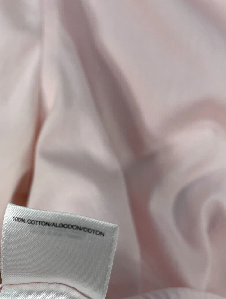 Blusa con botones Anne Klein para mujer talla mediana rosa algodón de negocios Foto 4 de 4