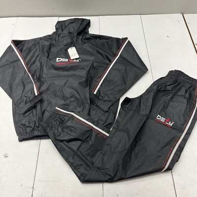 DEFY Black Heavy Duty Sauna Exercise Gym Sweat Suit Pants And