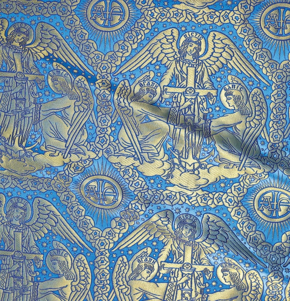 Brocado Litúrgico Ortodoxo Griego Iglesia Santa Sofía Fe Esperanza Amor Patrón Foto 4 de 4