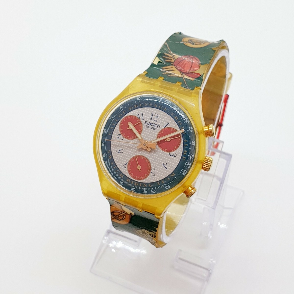 【稼働品】Swatch SWISS グリーン　腕時計 楽天市場】swatch スウォッチ【国内正規品】グリーン クロノ