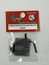 Gofer Racing Decals 20003 1/24 Photo Etched Seat Belt Kit - Black