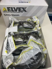 Lot of 12 Elvex Go Specs IV Safety/Glasses/Goggles Clear A/F Dark Gray 
