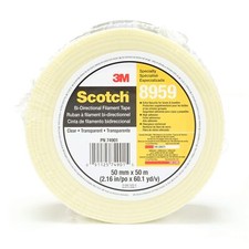 3M Scotch Bi-Directional Filament Tape 8959, Clear, 50 mm x 50 m, 5.7 mil