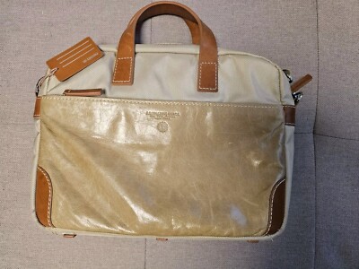 Luxus Laptop Tasche Damen AG SPALDING & BROS 520 Fifth Avenue NEW YORK BEIGE Wow
