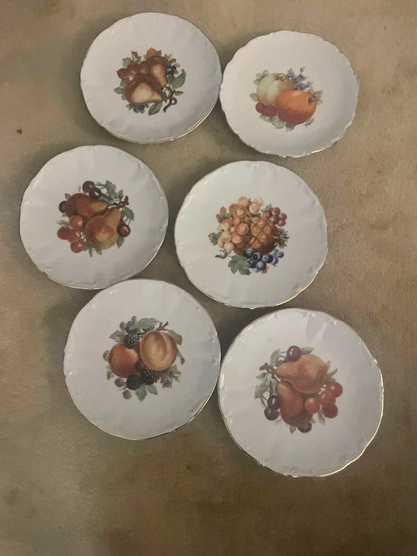 Bareuther Waldsassen Bavaria Germany salad plates-set of six, vintage