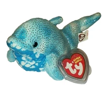 Ty Beanie Baby - DOCKS the Blue Dolphin (8 Inch) NEW MWMTs Plush Stuffed Toy