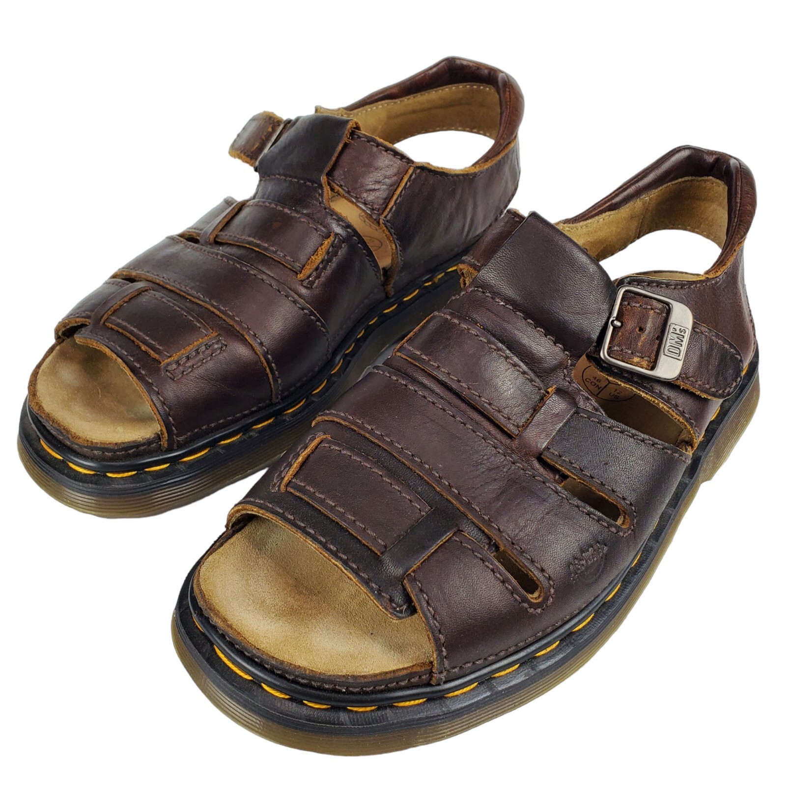 Dr Martens Mens Sandals Sz 12 Brown Leather Fisherman… Gem