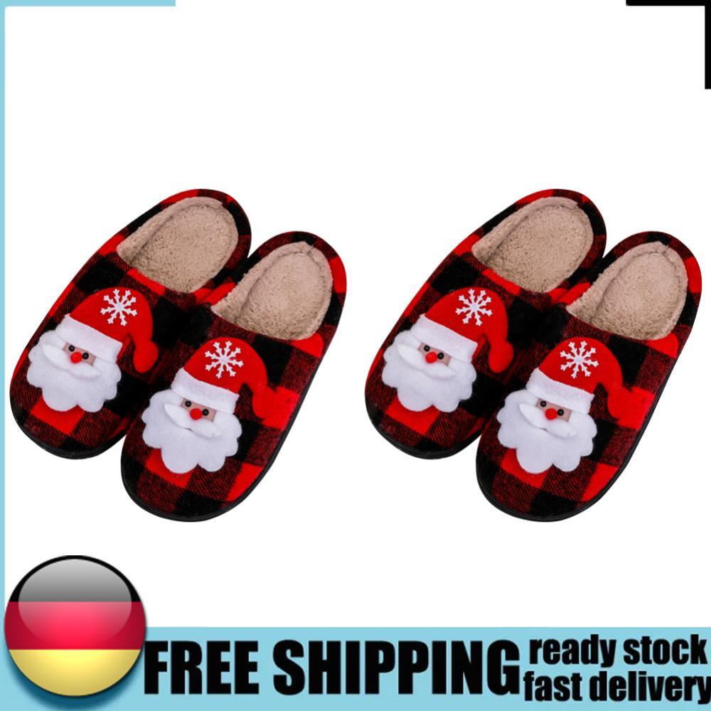 APL 2 pezzi pantofole natalizie morbide in pelliccia di Babbo Natale (36 37 *1 40 41 * 1)