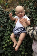 22in Lebensechte Reborn Babypuppe Weich Tuch Körper Handgemacht Kinder Geschenk