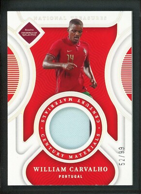 2022 WILLIAM CARVALHO 52/99 JERSEY PANINI NATIONAL TREASURES