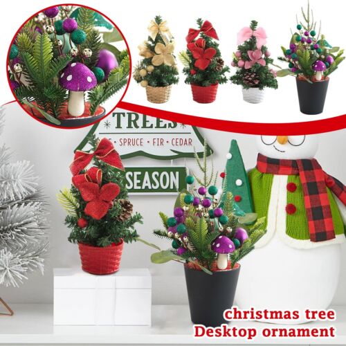 Christmas Tree Desktop Ornament Mini Christmas Tree Decoration Home Party Wreath