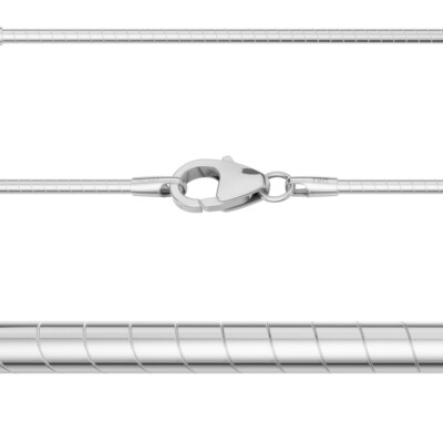 Echt Weiß Gold 333 Juwelier Omega Reif Tonda Kette Stärke 1,2 mm Weissgold 8 Kt