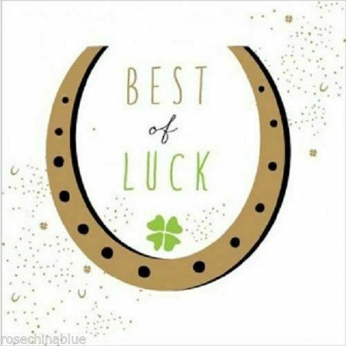 Jaz & Baz Best of luck horseshoe card