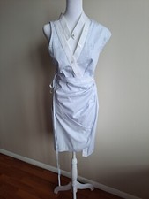 Nwt Alexander Wang Women's Cotton Blue Stripped Dress Size 0