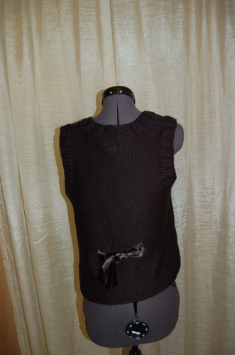 Sonia Rykiel Enfant Black Wool Knit Vest Sweater Size 16 ans (16 years old) - Picture 3 of 11
