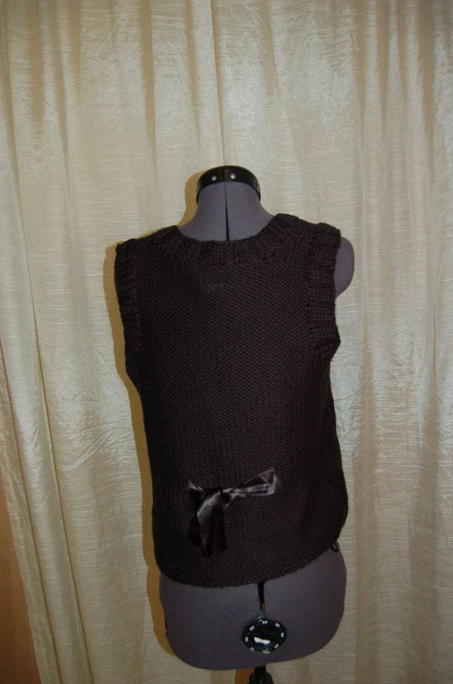 Sonia Rykiel Niño Negro Lana Tejido Chaleco Suéter Talla 16 ans (16 años) Foto 3 de 4