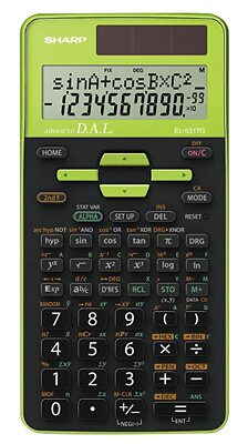 Sharp EL-531TG GR - Schulrechner - grün