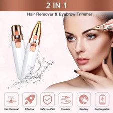 Mower Eyebrows Epilator Electric Woman Rechargeable 2 Solid 1 Face*