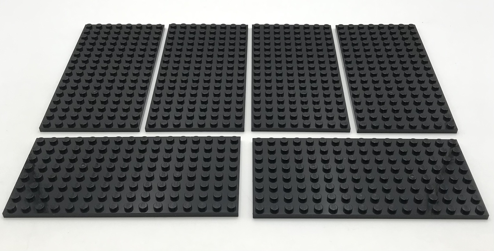 Lego 6 New Black Plates 8 x 16 Studs Pieces eBay