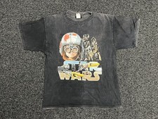 Rare VTG Star Wars Anakin Skywalker Pod Racing T Shirt 90s 2000s Black Youth L