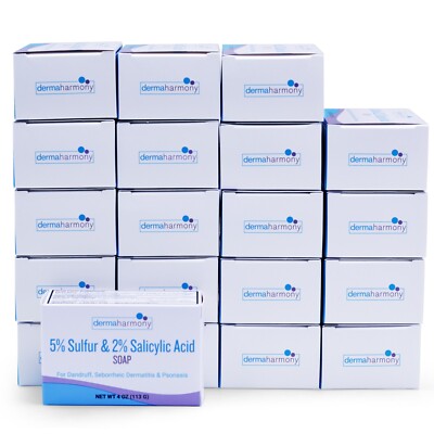 5% Sulfur and 2% Salicylic Acid Soap - DermaHarmony 4 oz (20 Bars)