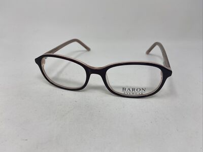 BARON EYEWEAR B706 52/18/140 BROWN FLEX HINGE EYEGLASSES FRAME :T93