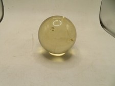 Vintage Clear Glass Crystal Ball Heavy Paperweight 3 inches Art Glass Polished