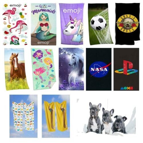 Niños Toallas Baño Playa Piscina Niña - Animales Sirena Unicornio Football Y Más