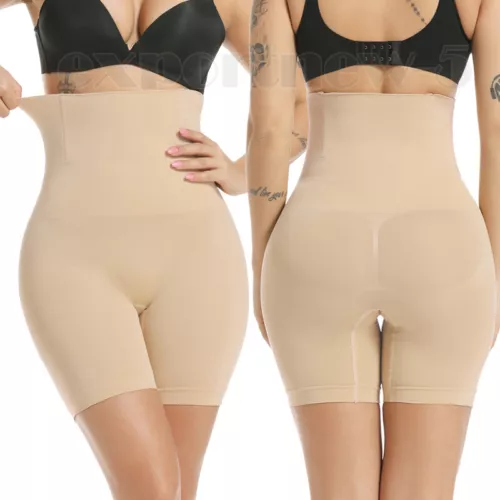 Bauchkontrolle hochtaillierte Shorts Gürtelhose Body Shaper Oberschenkel schlanker Shapewear - Bild 23 von 32