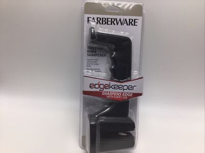 Farberware Edgekeeper Knife Sharpener Handheld Tabletop Black Kitchen NEW