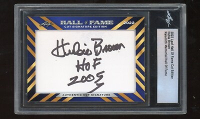 Hubie Brown 2022 Leaf Auto Hall of Fame Cut Edition