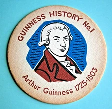 Vintage GUINNESS HISTORY No.1 Beer Coaster