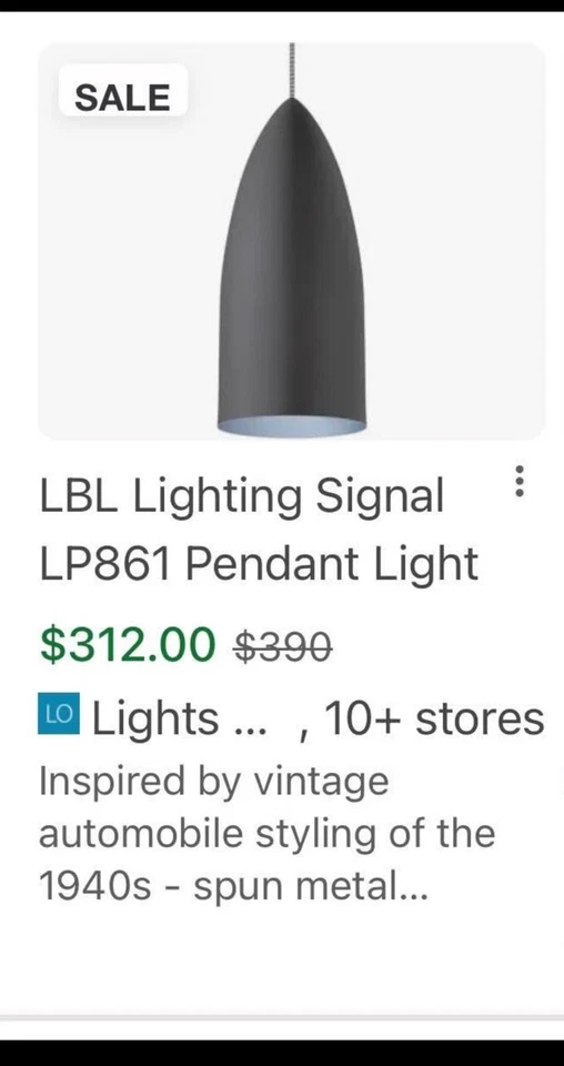 Luz colgante LED gris engomada señal de iluminación LBL LP861 LP861GYGDLED827 Foto 2 de 4