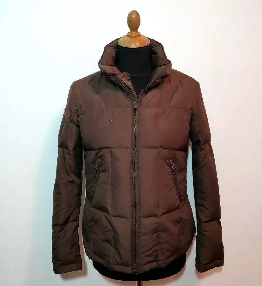 Napapijri Down Jacket Women Size M Brown Twin Pole Exp Warm Insulated Winter