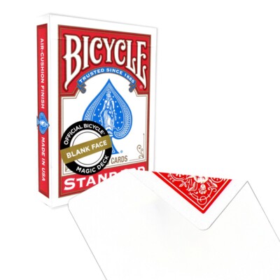 Offizielle Fahrrad Gaff Karte magische Decks - leeres Gesicht rot - schneller UK Versand
