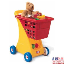 Toy Shopping Cart W/ Folding Seat Kids Pretend Play Grocery Store 18 Months Up