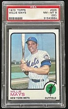 1973 Topps Baseball  # 305 Willie Mays  (NM-MT) PSA 8(OC) Nice card G.O.A.T.