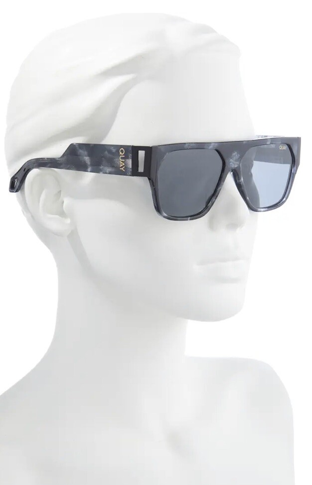NEW Quay Shield POLARIZED Sunglasses GO OFF Black Tort  display picture 3