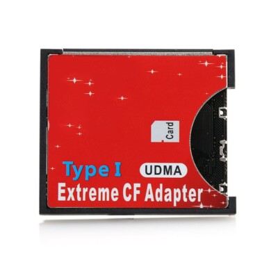 Speed SDXC SDHC SD to CF Compact Flash Memory Card Reader Adapter Type I High