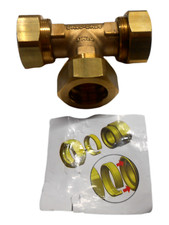 TESLAFLEX EQUAL BRASS COMPRESION TEE DN 22