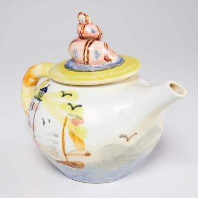 Porcelain Teapot Peninsula H)Teapot＆Cup With Lid＆Saucer Beach