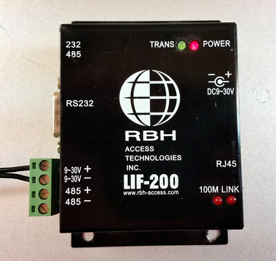 RBH Access Technologies LIF-200 Serial to IP Converter 9-30V RS-232 RS-485