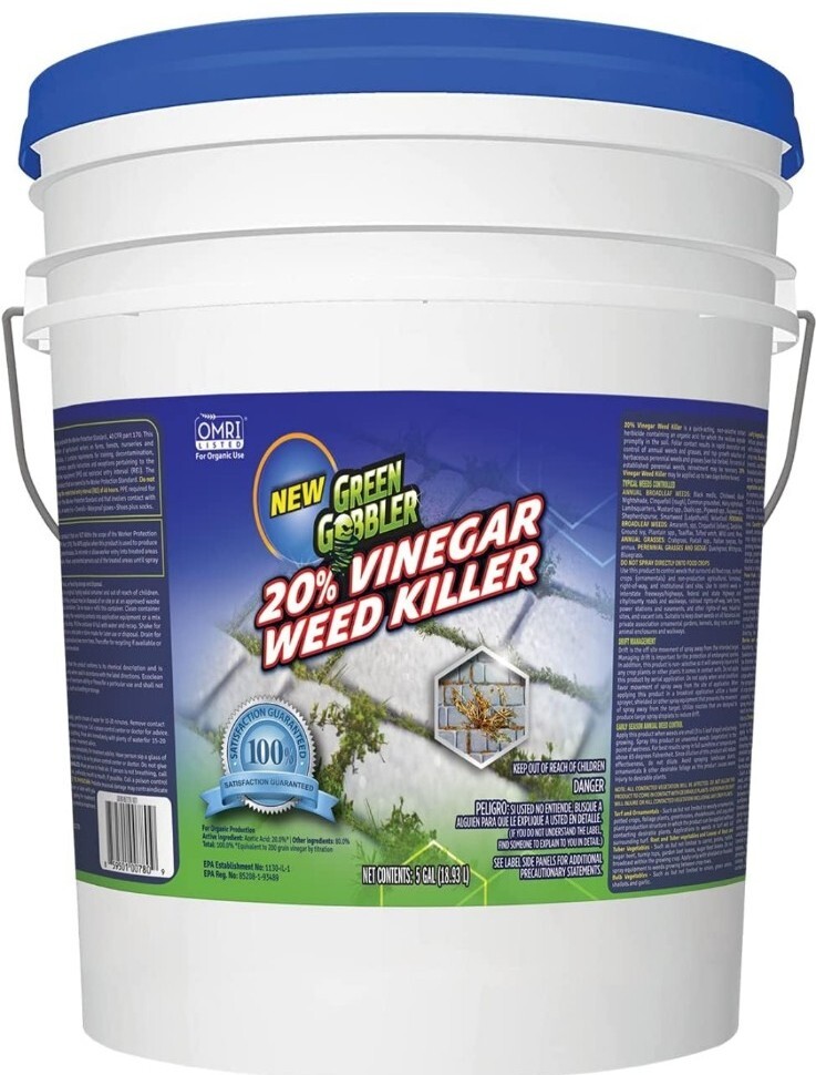 Green Gobbler 20 Vinegar Weed & Grass Killer, Natural & Organic, 5Gal