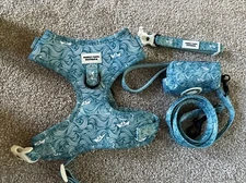 Dog Harness Set No Pull - Harness, Leash, Collar And Poop Bag - Size S