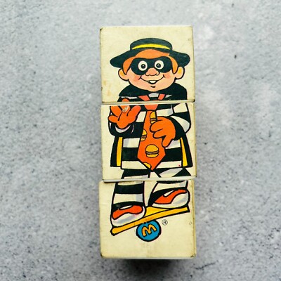 McDonalds Happy Meal Cube Hamburgler Birdie Grimace Puzzle Toy