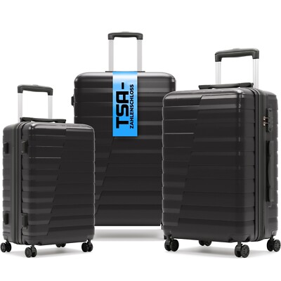 SRK smarTravel Kofferset 3 teilig schwarz in klein, mittelgroß & groß