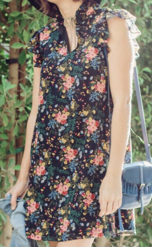 Garden Bouquet Floral Ruffle Sleeves 