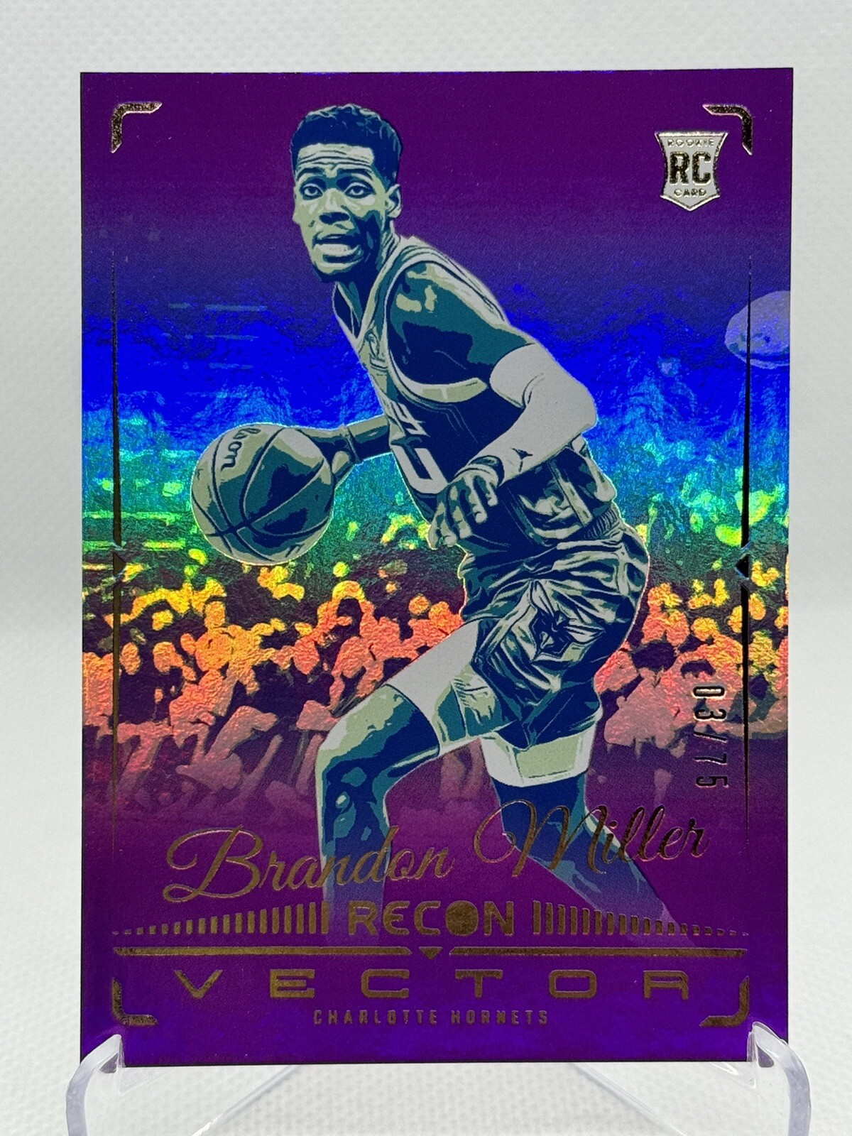 Brandon Miller 2023-24 Panini Recon Vector Purple RC /75