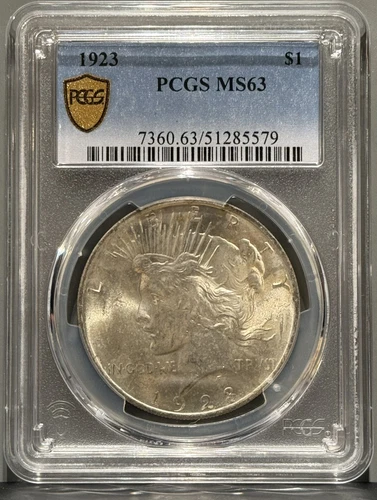 1923 Peace Dollar PCGS Certified MS63